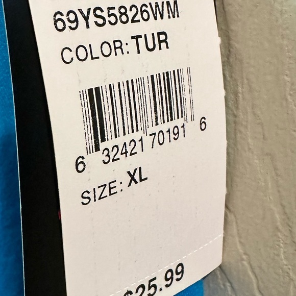 Wrapper Blue XL blouse shirt - ruffles rouched on one side - Picture 5 of 5